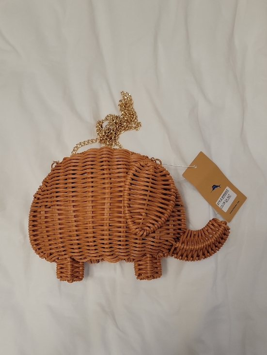 Tommy Bahama Handbags - Tommy Bahama Woven Elephant Crossbody Bag in Natural Brown NWT